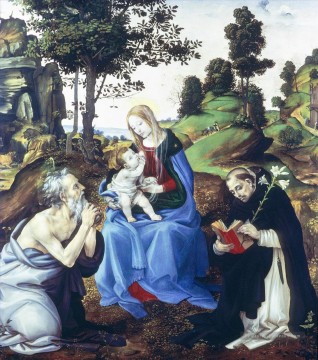 Sainte Famille Christianisme Filippino Lippi Peinture à l'huile